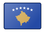 Flag of Kosovo (bevelled)